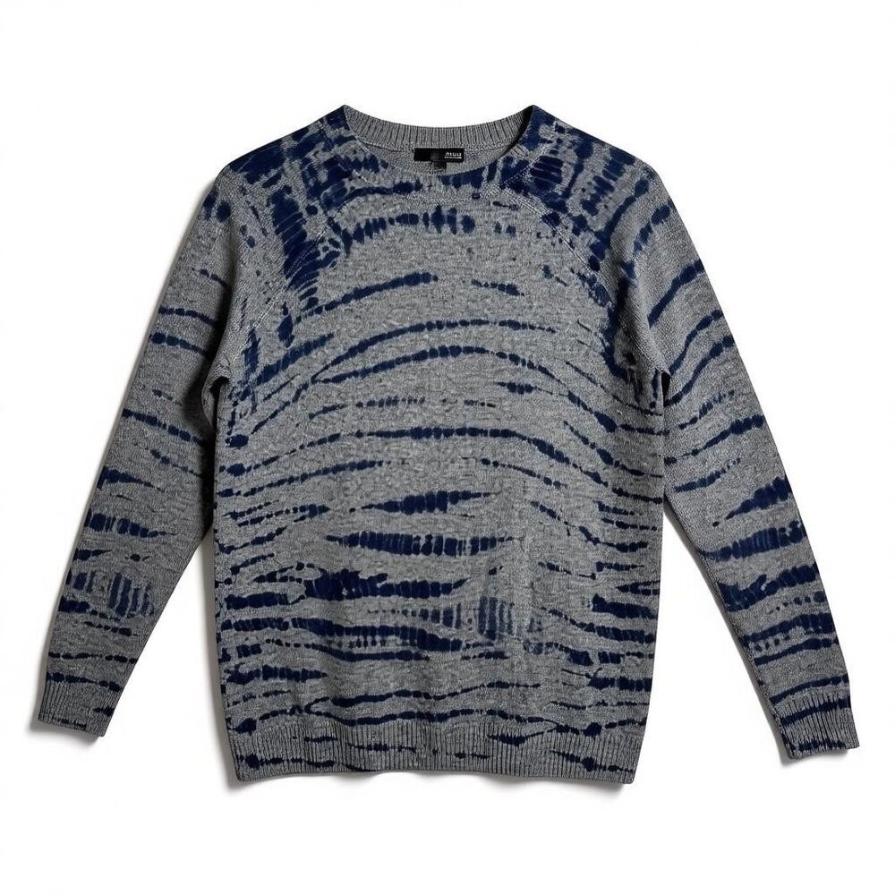 Aqua Bloomingdales 100% cashmere sweater womens size small tie dye gray & blue